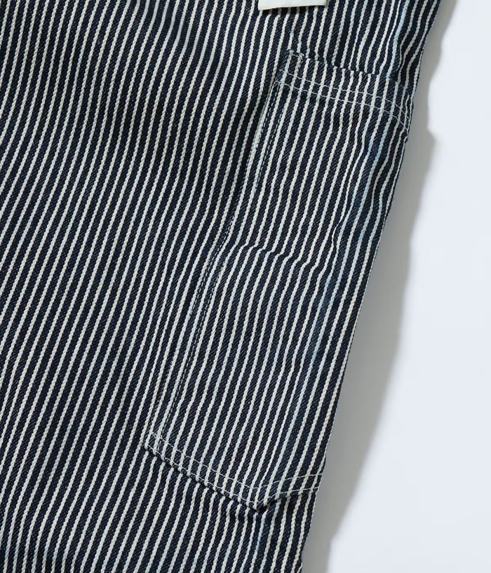 Lot No. SM42653 / SAILOR MOKU PRODUCTS 12.5oz. HICKORY STRIPE OVERALLS