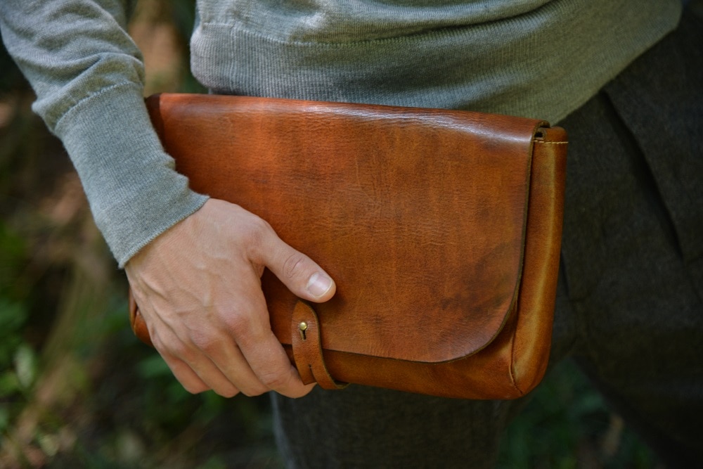 LEATHER 3WAY CLUTCH BAG
