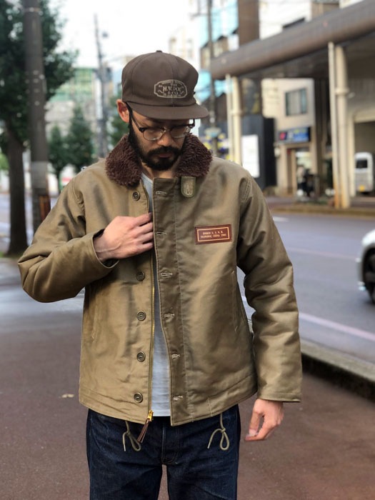 Lot 2227 FINAL FORM OF WW 1945 N-1 WINTER JACKET KHAKI (NXSX 79062) AK162 USS BELTRAMI