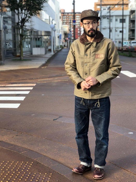 Lot 2227 FINAL FORM OF WW 1945 N-1 WINTER JACKET KHAKI (NXSX 79062) AK162 USS BELTRAMI