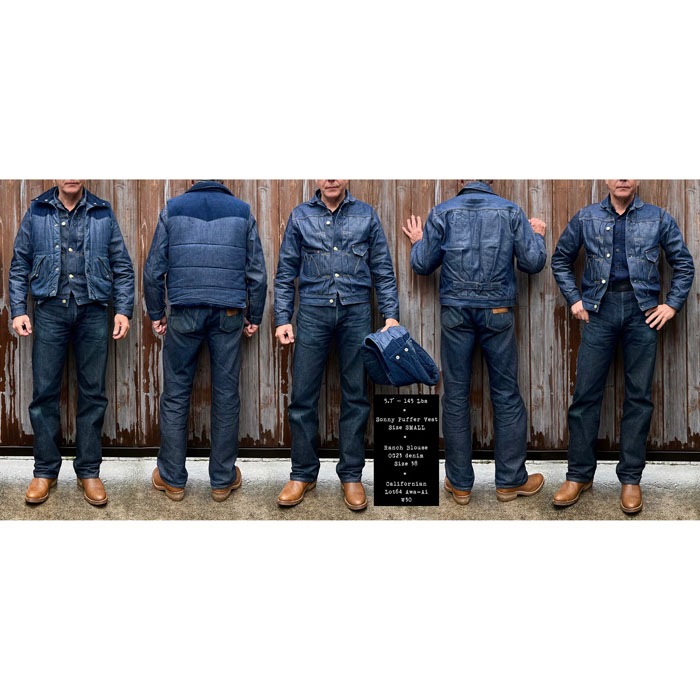 MFSC"MADE IN USA"NOS 12.75oz CONE ORGANIC DENIM RANCH BLOUSE