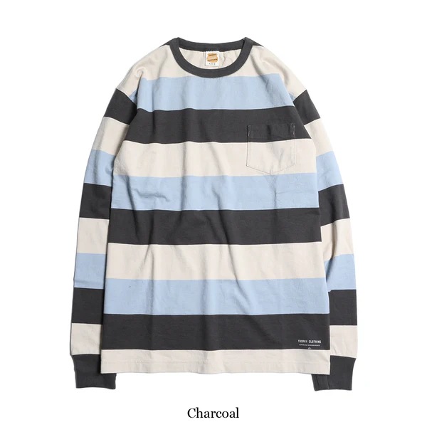 3 COL WIDE BORDER L/S TEE 