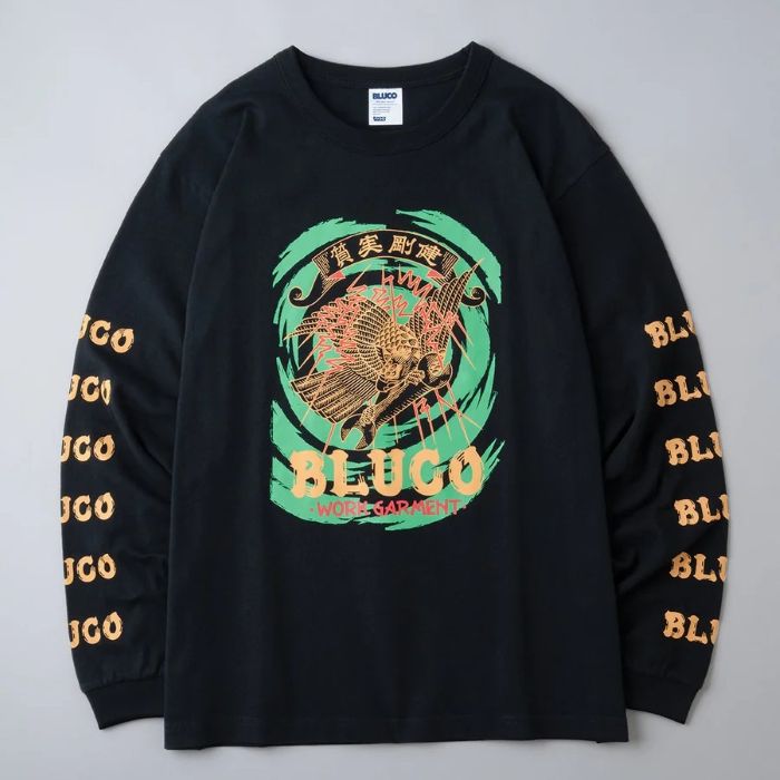 HEAVY DRY COTTON PRINT L/S TEE -Artwork by ͷ��-