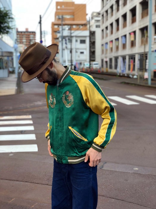 Lot No. TT15619-119 / Early 1950s Style Acetate Souvenir Jacket KOSHO & CO. Special Edition SILVER DRAGON  TANGLED DRAGONS