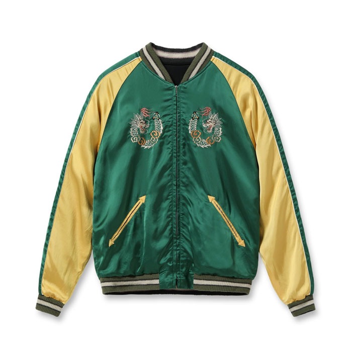 Lot No. TT15619-119 / Early 1950s Style Acetate Souvenir Jacket KOSHO & CO. Special Edition SILVER DRAGON  TANGLED DRAGONS