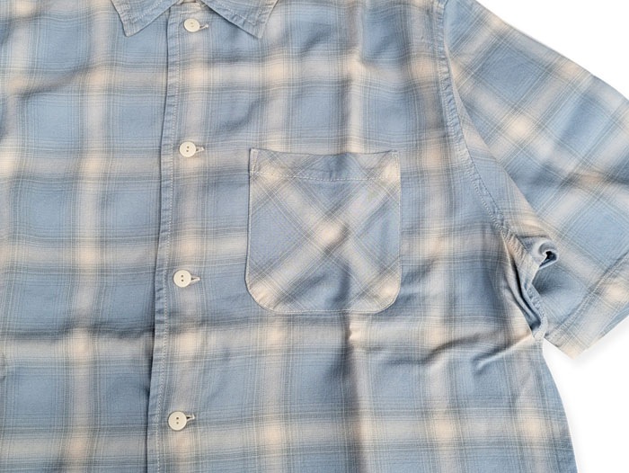 RAYON TWILL OMBRE CHECK SS SHIRTS