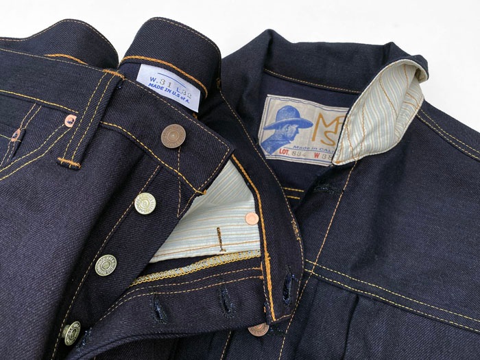 MFSC"MADE IN USA"12.4oz DOUBLE INDIGO DEINM RANCH BLOUSE