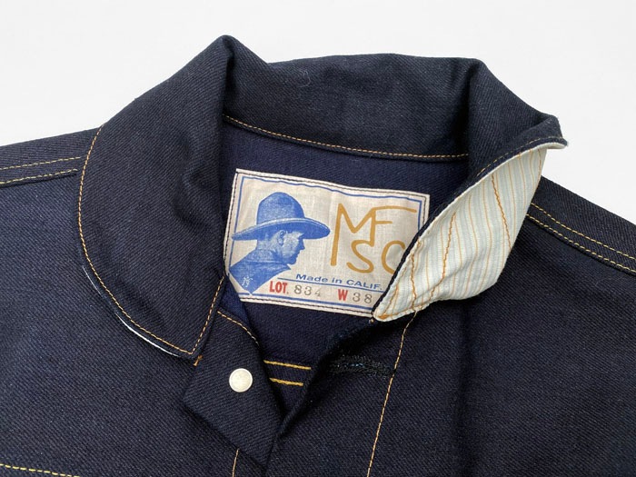 MFSC"MADE IN USA"12.4oz DOUBLE INDIGO DEINM RANCH BLOUSE