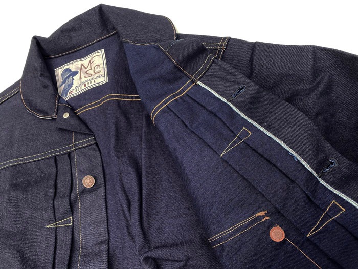 MFSC"MADE IN USA"12.4oz DOUBLE INDIGO DEINM RANCH BLOUSE
