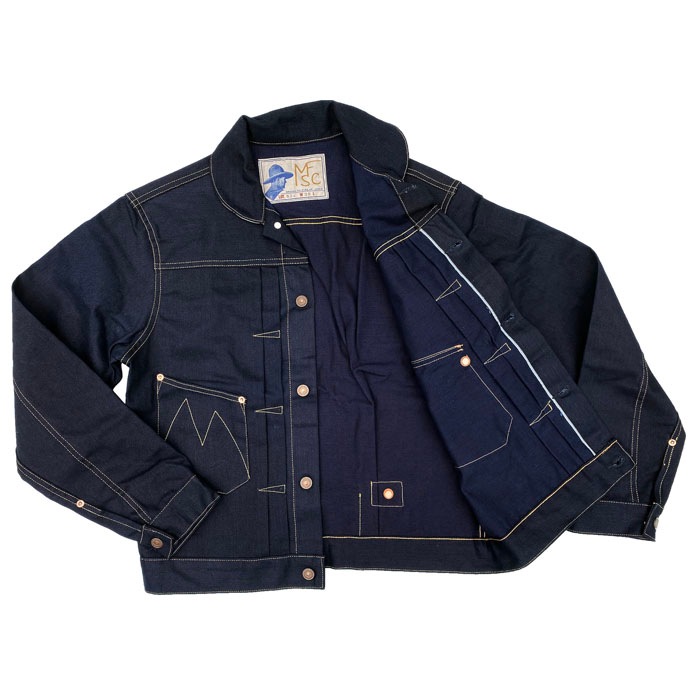 MFSC"MADE IN USA"12.4oz DOUBLE INDIGO DEINM RANCH BLOUSE