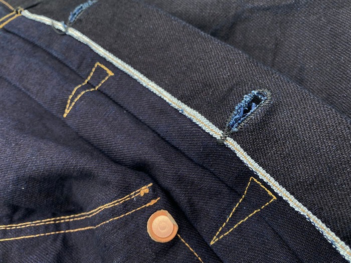 MFSC"MADE IN USA"12.4oz DOUBLE INDIGO DEINM RANCH BLOUSE