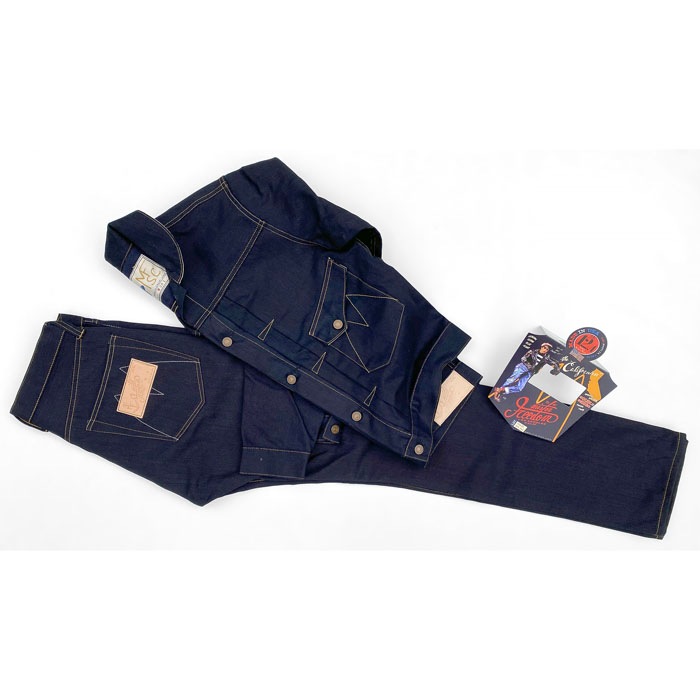 MFSC"MADE IN USA"12.4oz DOUBLE INDIGO DEINM RANCH BLOUSE