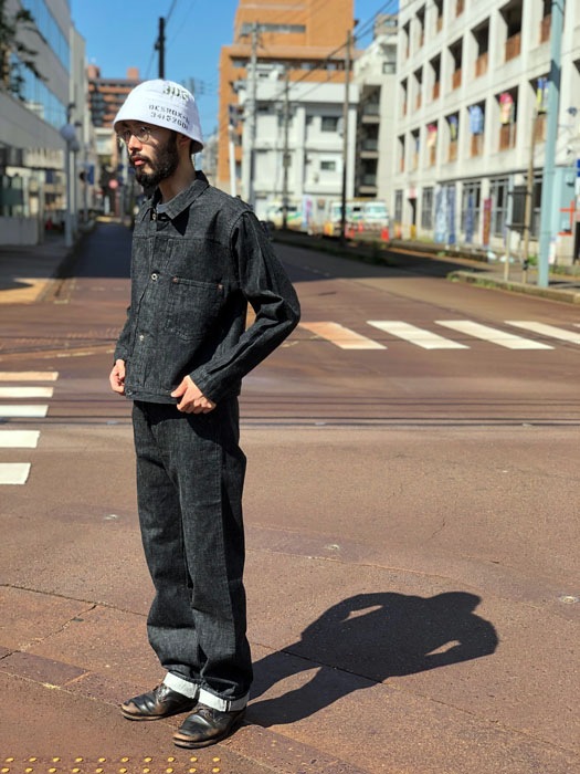 Lot No. BR43042 / WORLD WAR II BLACK DENIM WAIST OVERALLS