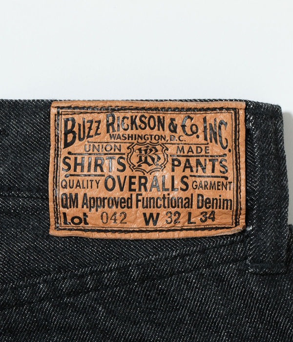 Lot No. BR43042 / WORLD WAR II BLACK DENIM WAIST OVERALLS