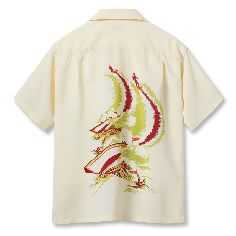 Lot No. SS39630 / RAYON HAWAIIAN SHIRT ��WATER SKIING��
