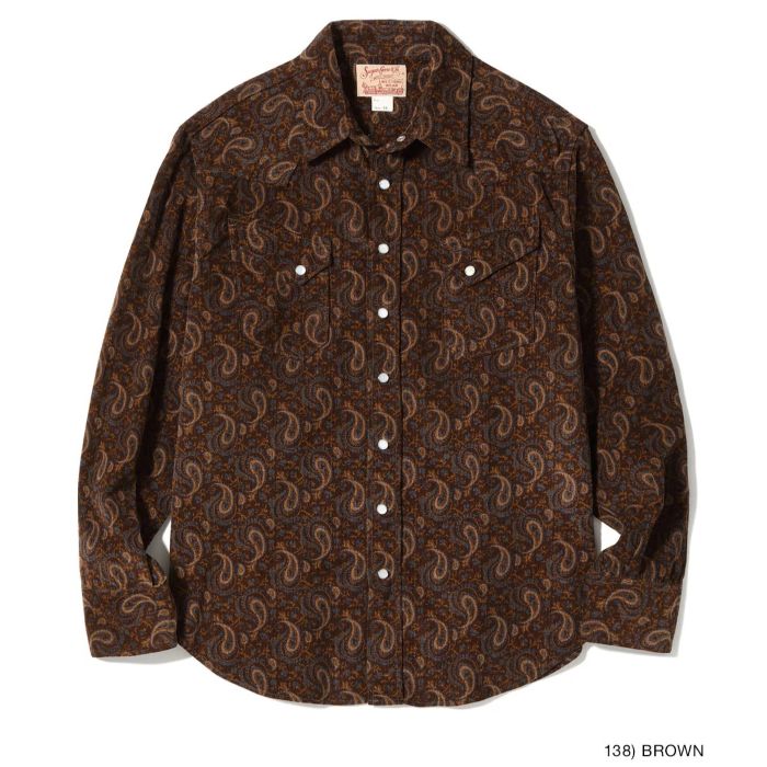 Lot No. SC29786 / PRINTED CORDUROY WESTERN SHIRT