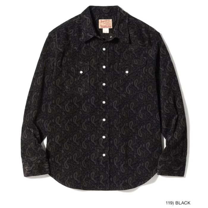 Lot No. SC29786 / PRINTED CORDUROY WESTERN SHIRT