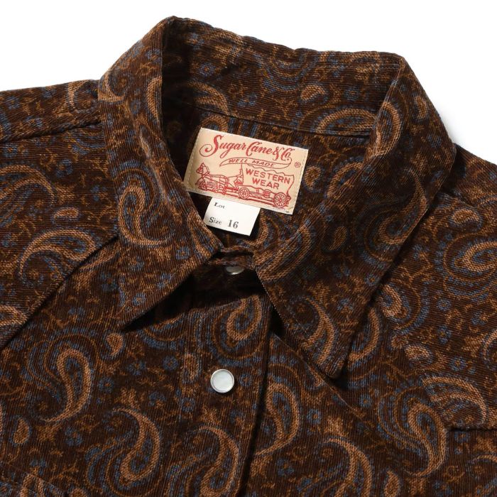 Lot No. SC29786 / PRINTED CORDUROY WESTERN SHIRT