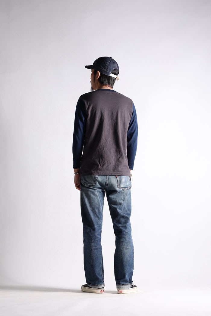 TWO TONE VINTAGE POCKET LONG TEE