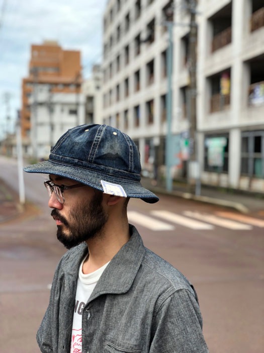VINTAGE DENIM FATIGUE HAT