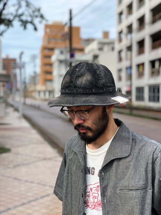 VINTAGE DENIM FATIGUE HAT