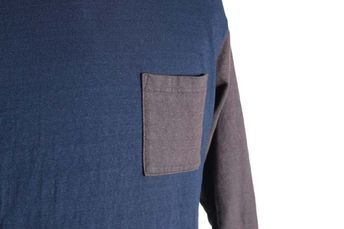 TWO TONE VINTAGE POCKET LONG TEE