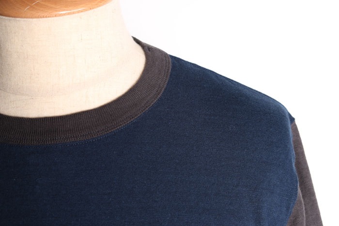 TWO TONE VINTAGE POCKET LONG TEE