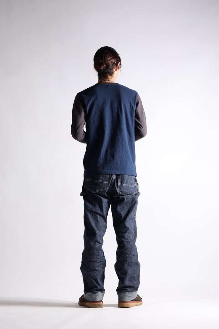 TWO TONE VINTAGE POCKET LONG TEE