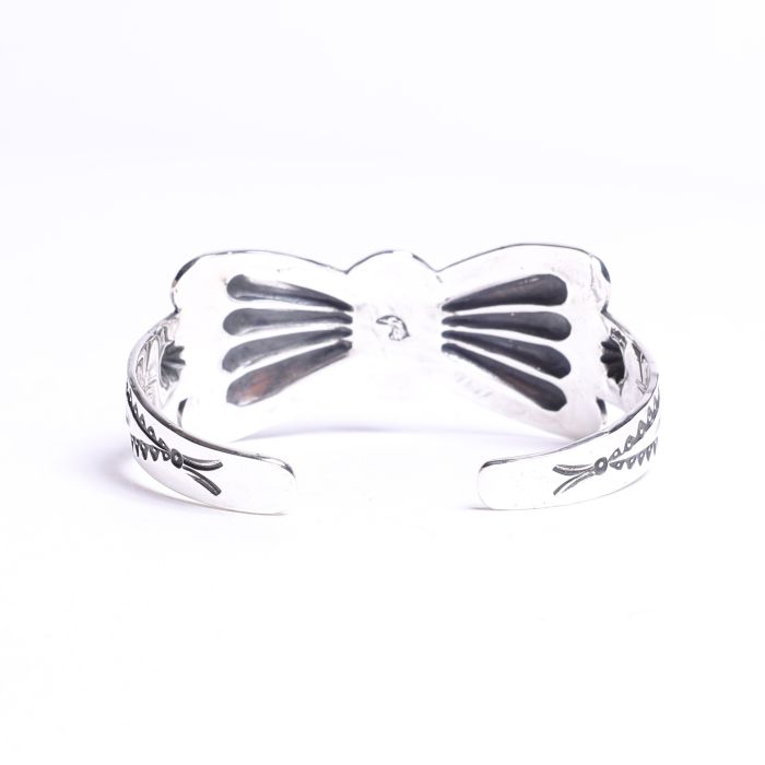 BR-0104 BIG BUTTERFLY TURQUOISE BRACELET 8 TEAR DROPS