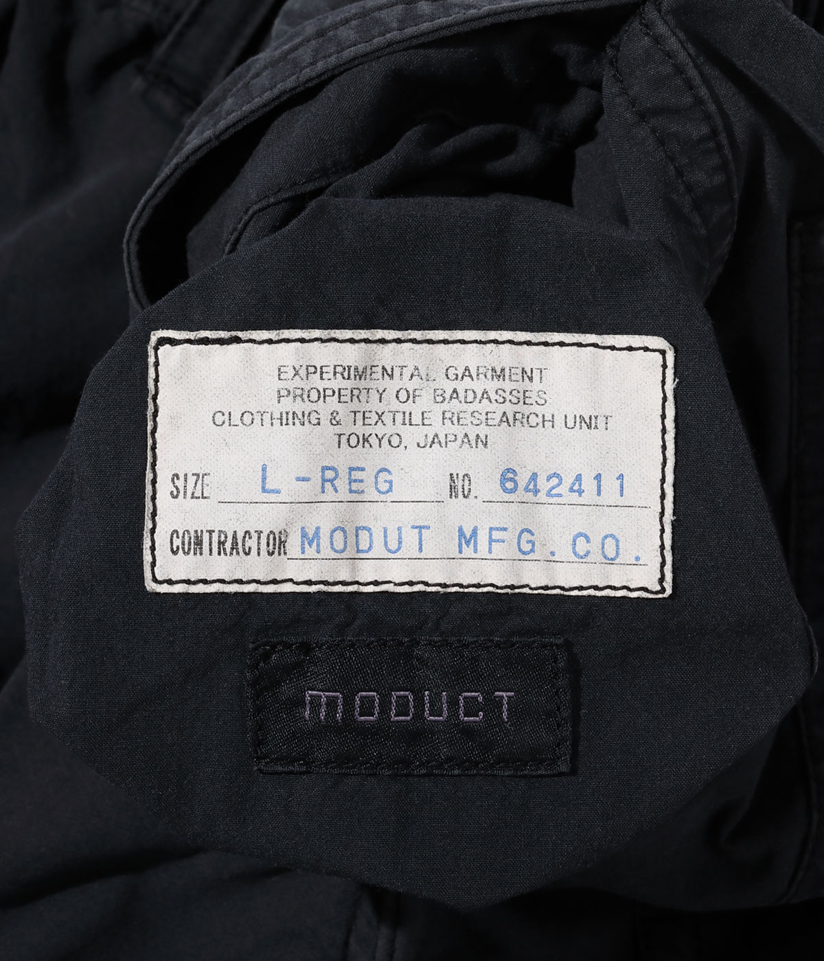 Lot No. MO42411 / COTTON �� NYLON WEATHER CLOTH MONKEY BUTT CARGO PANTS