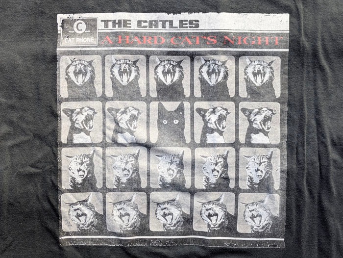 BIG SIZE T-SHIRT��A HARD CATS NIGHT��