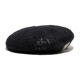 LEATHER WAPPEN FLUFFY BERET