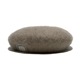 LEATHER WAPPEN FLUFFY BERET