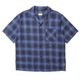 MODEST OPEN COLLAR SHIRT "INDIGO OMBRE CHECK" 