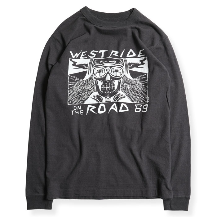 VINTAGE PRINT LONG TEE: 25-01 | WESTRIDE,Tops,L/S Tee | WESTERN