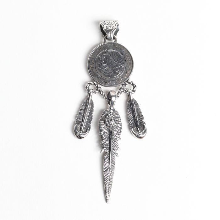 17NT-FE001N-SS : MEXICAN EAGLE & 3 FEATHER