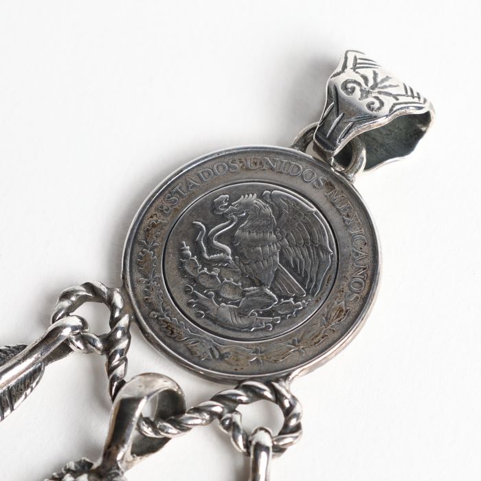 17NT-FE001N-SS : MEXICAN EAGLE & 3 FEATHER