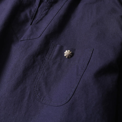 COTTON LINEN SKIPPER WIDE SHIRT