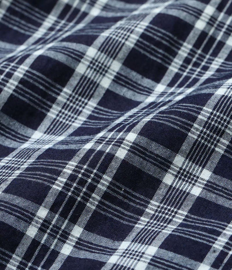Lot No. SC29672 / FICTION ROMANCE 4oz. INDIGO CHECK WORK SHIRT 