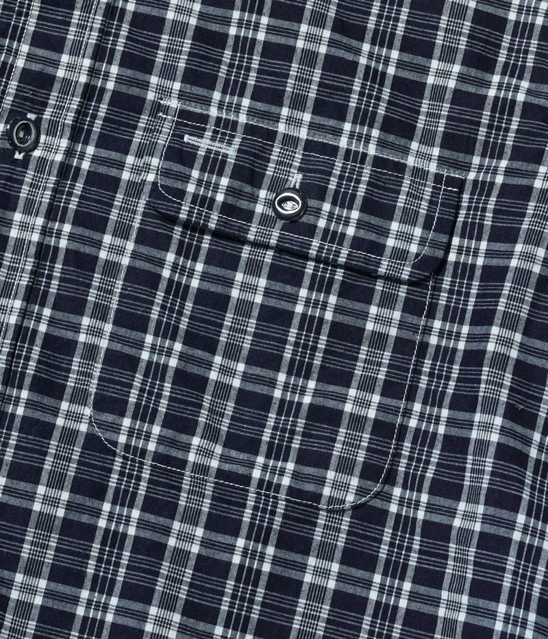 Lot No. SC29672 / FICTION ROMANCE 4oz. INDIGO CHECK WORK SHIRT 