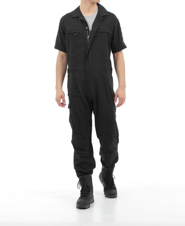 名入れ刺繍 長袖ツナギ 609 ネイビー L 2着 クレヒフク 春夏 作業着