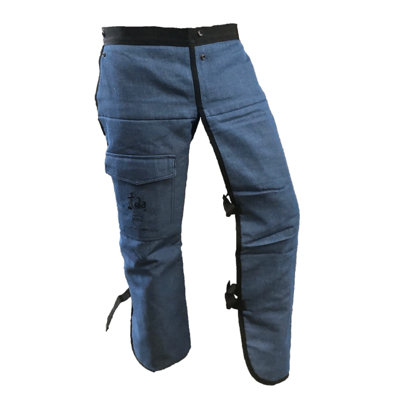 杣チェンソー防護用超軽量 チャップス デニム調（CLASS1）