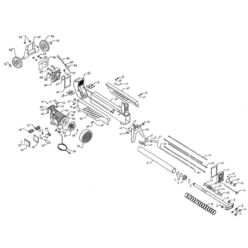 電動薪割機【WB7300】 部品リスト