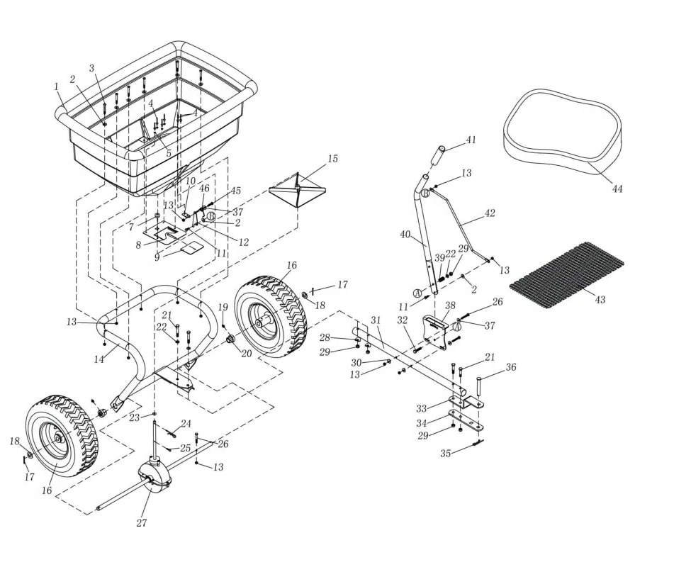 牽引式多用途散布器 【SP31576】 部品リスト