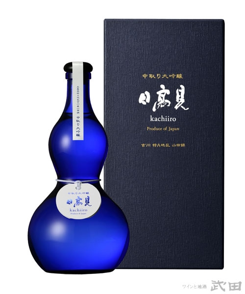 日高見　中取り大吟醸　勝色ひょうたんボトル　720ml　[箱入]