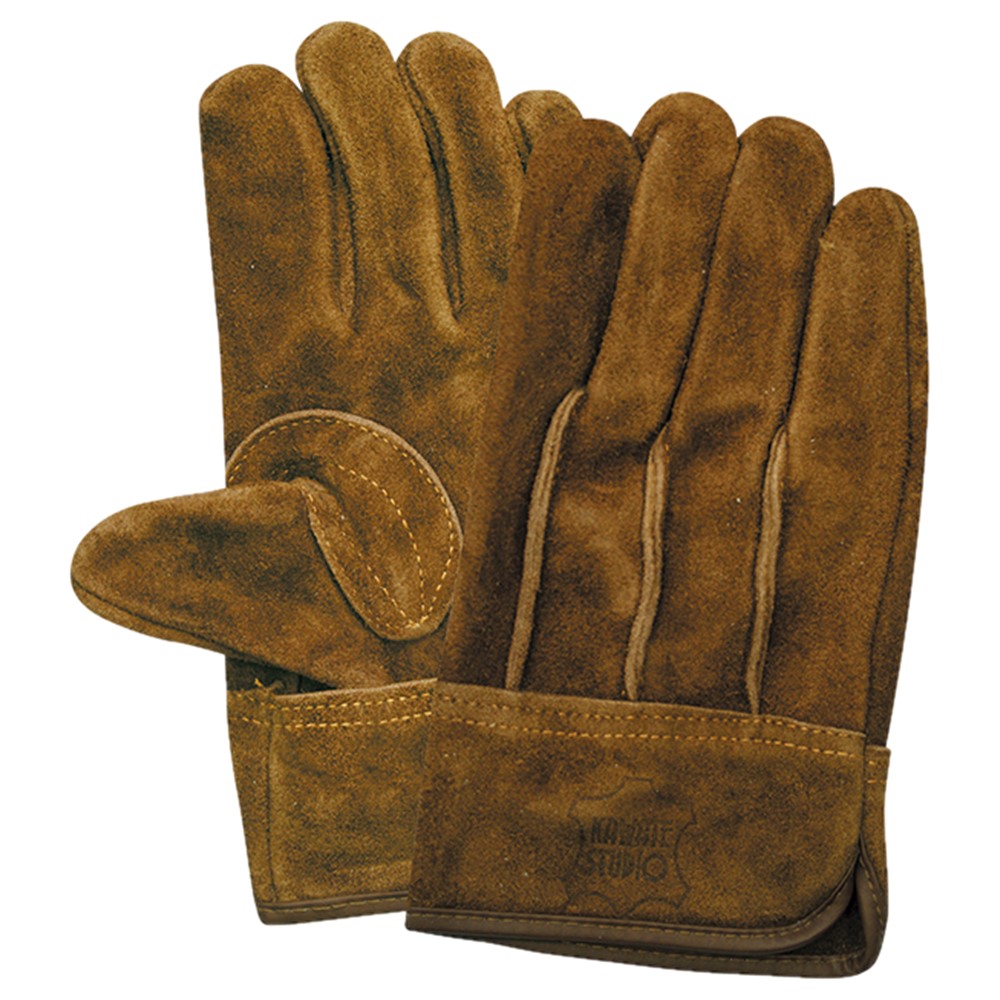 ユニワールド KS445 革手工房 オイルブラウン牛床革 背縫い 【ダブル