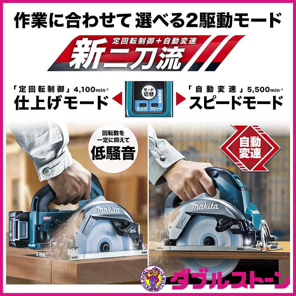 マキタ 40Vmax 充電式マルノコ 165mm HS001GRDX 青 【バッテリBL4025×2 