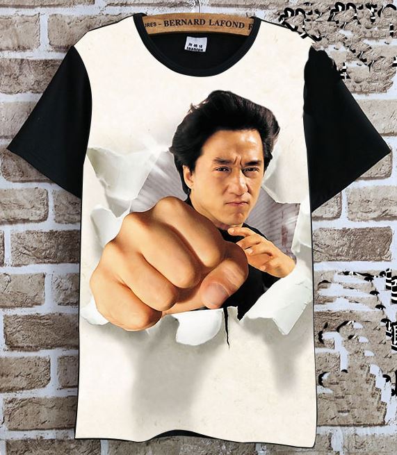 ジャッキー・チェン(成龍) Tシャツ 白1