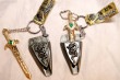幻鬼・日本製 メタル製 ドラゴンシールド 龍 剣盾セット キーホルダー ゴールド色|その他|子供/玩具/コレクション