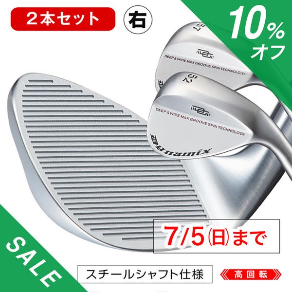 <10%オフ：6/28-7/5><br>【２本セット】ダイナミクス ハイスピン ウェッジ<br>スチールシャフト仕様